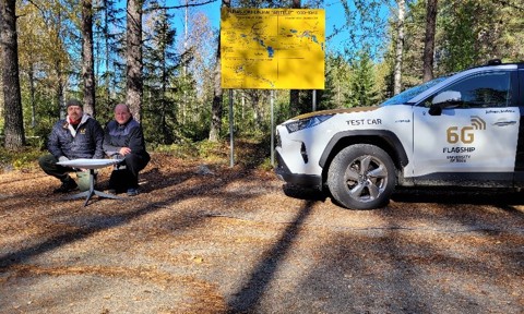 The measurement point along the famous Raate road.
