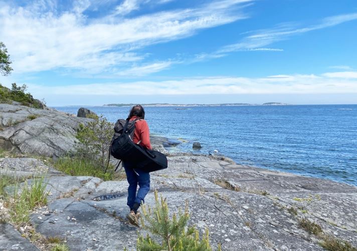 Professor Alasdair Skelton on the Swedish island Utö