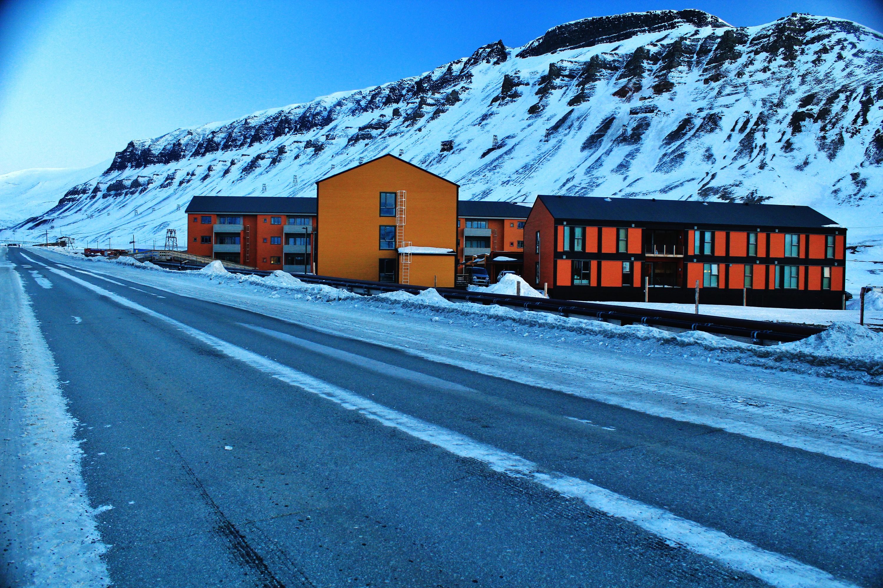 Midnight Streets Of Longyearbyen Svalbard Norway 2