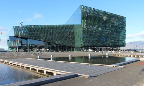 The Harpa Concert Hall and Conference Centre in Reykjavík