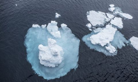 Melting sea ice north of Svalbard