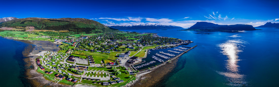 Drone photo of Nesna, Norway