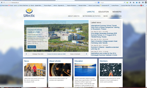 UArctic Main Website Re-Launch Aug 2014