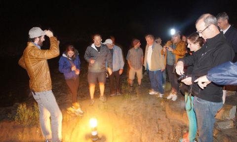 A nightly excursion to one of the dinosaur trackways near Tumbler Ridge