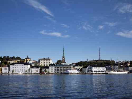GRID-Arendal at the harbour of Arendal city, Norway