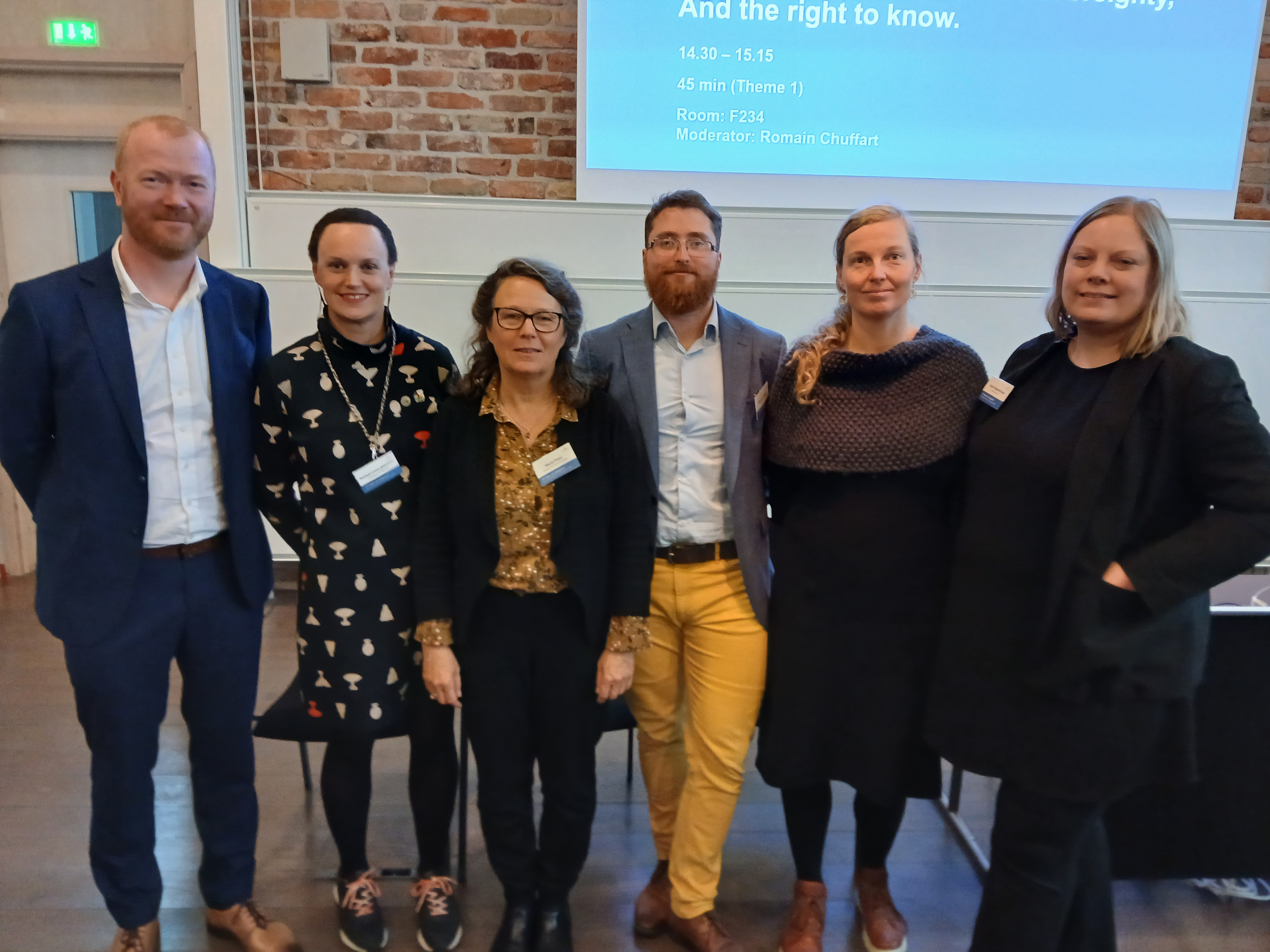 Njörður Sigurðsson, Rachael Lorna Johnstone, Maria Press, Romain Chuffart, Astrid Nonbo Andersen, Astri Dankertsen (Left To Right)