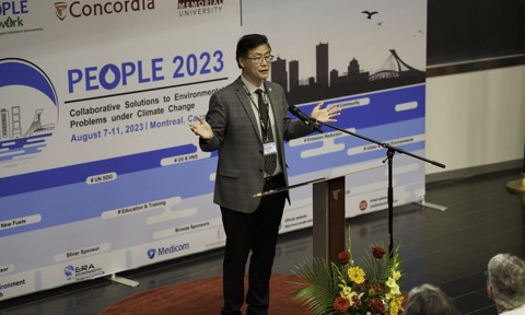 Conference Chair Dr. Bing Chen (UArctic Chair) was giving an opening remark.