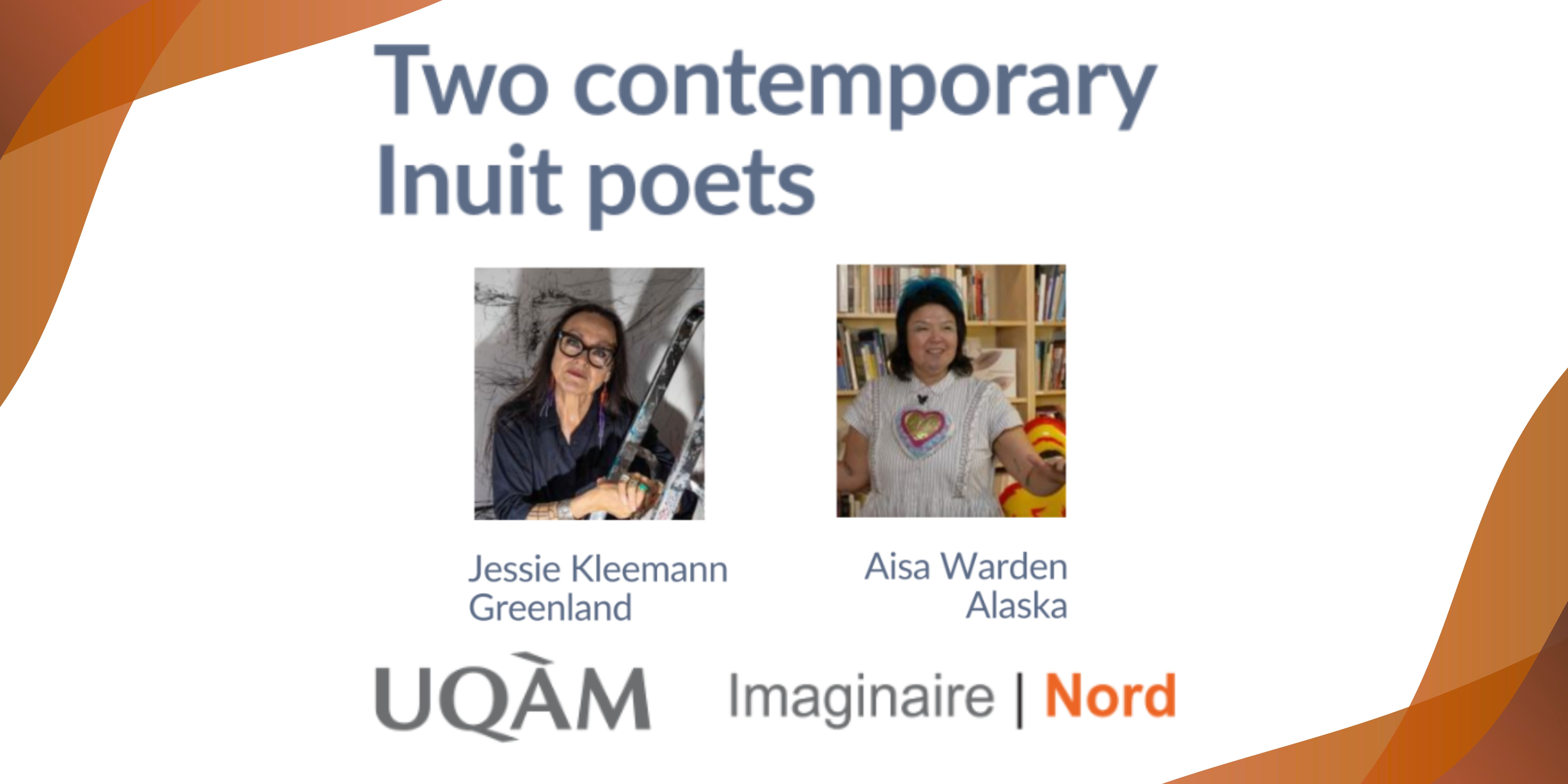 Poster with images of two featured inuit poets.