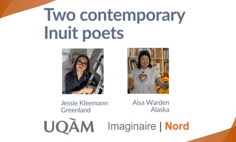 Poster with images of two featured inuit poets.