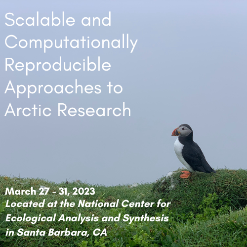 Scalable and Computationally Reproducible Approaches to Arctic Research

National Center for Ecological Analysis and Synthesis, Santa Barbara, California
March 27 – March 31, 2023