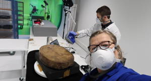 Matthew Magnani and Jelena Porsanger making 3D models