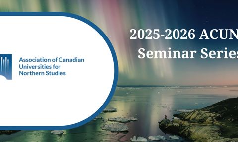 Logo and image of Northern lights.